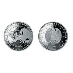 DEUTSCHLAND / GERMANY / ALLEMANGE 10 EUROM�NZEN GEDENKM�NZEN " �bergang zur W�hrungsunion Einf�hrung des Euro " 2002 - PR�GEST�TTE : F - ERHALTUNG : PP - POLIERTE PLATTE - 925er SILBER - in original M�nzkapseln 32,5 randlos