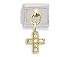 Clearly Charming Crystal Cross Dangle Italian Charm