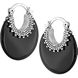 Sterling Silver Black Onyx Earrings
