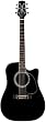 Takamine EF341SC Dreadnought Cutaway Acoustic-Electric Guitar, Gloss Black