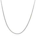 14K White Gold Round Wheat Chain