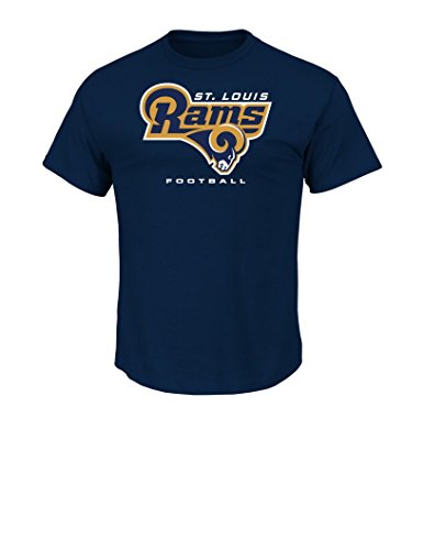 NFL St. Louis Rams Men's UP4 Tee, Navy, Medium