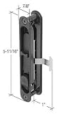 CRL Black Sliding Screen Door Latch and Pull with 2-5/8 Screw Holes
