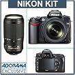 Nikon D90 Digital SLR Two Lens Kit with AF-S DX NIKKOR 18-105mm f/3.5-5.6G ED VR Lens & Nikon 70-300mm f/4.5 - 5.6G ED-IF AF-S VR Lens - Warranty