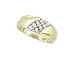 Mens Stunning 2 Channel 1/4 CTW. Set Diamond Wedding Band- Yellow Gold