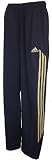 「(アディダス)adidas adibright ウォームアップ パンツ RA732 O14744 ブラック/メタリックゴールド L」の画像