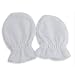 Baby New Born Scratch Mittens (Pack of 2 Pairs) (One Size Fits All) (White)