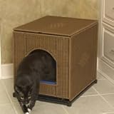 Pet Supplies : Decorative Litter Pan Cover - Dark Brown - Jumbo - 18.25"W x 23.5"L x 19.5"H