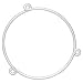 3 Loops Charms Bracelet, silver-plated, S