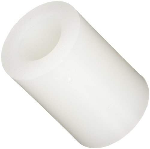 Round Off-White Nylon 6/6 Spacer 1/4 OD x .115 ID x 3/8 Length (Pack of 100)