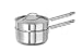 Kitchen & Housewares : Innova Leyse Stainless-Steel 2-Quart, 3-Piece Double Boiler Set with Lid