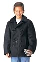 Kids US Navy Type Black Peacoat