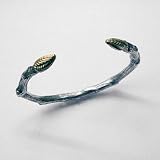 Large Twig Cuff, Yellow Gold Buds