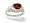 14K White Gold Genuine Oval Garnet and Diamond Antique Style Ring - Size 4