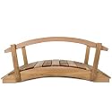 Western Red Cedar 3' Garden Foot Bridge with Hand Rails - Patio and Garden Furniture