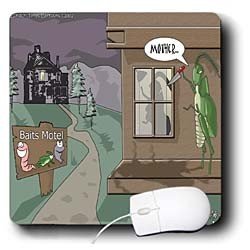 Londons Times Funny Bugs and Slugs Cartoons - Fishing Baits Hotel Motherrrrrrrrrrrrrrrrrrr - Mouse Pads