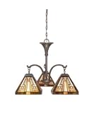 Quoizel TFST5103VB Stephan 3-Light Tiffany Chandelier, Vintage Bronze