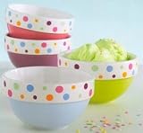 Polka Dot Ice Cream Bowls (set of 4)