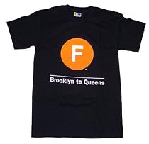 New York City Subway T-Shirt, Medium, F Train