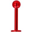 14 Gauge Red Electro Titanium Labret Monroe -3/8"