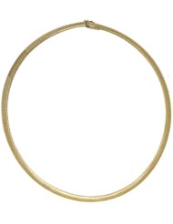 14K Yellow Gold Omega Dome 6mm Bracelet 7 Inch
