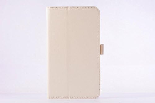 HYS Asus Fonepad 8 (Fe380cg) Case, Lightweight Pu Leather Folio Built-in Magnet for Sleep / Wake Feature Hard Shell Case Cover for Asus Fe380cg (Litchi White)