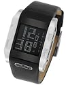 Diesel Men's Digital Black Leather Watch #DZ7076