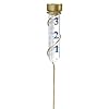 Conant Custom VRG6 Brass Grande View Rain Gauge with Spiral Stake