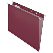 Pendaflex  Hanging Folder, Burgundy, 1/5 Tab, Letter, 25 Box, 4152 1/5 BUR
