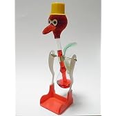 水飲み鳥【日本製】　幸福鳥 平和鳥 ハッピーバード　赤色