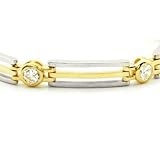 14K Two-Tone Gold Diamond Bracelet -- 1.75 Ct. I1-I2 H