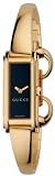 Gucci Women`s YA109524 G Line Gold Plated Black Dial Watch