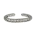 Designer Style Vintage Scrollwork Silver Cuff Bracelet