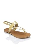 faux metallic leather sandals 8.5 GOLD