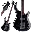 Dean Edge 4 Fretless Bass, Trans Black