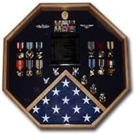 Retirement flag and medals display cases
