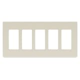 5-gang Cooper Wall Plate Almond