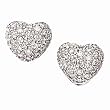 14k White Gold & Diamond Heart Post Earrings (0.69ctw)