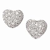 14k White Gold & Diamond Heart Post Earrings (0.69ctw)