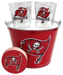 Tampa Bay Buccaneers Pint and Beer Bucket Set | Buccaneers Gift Set