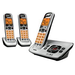 Uniden DECT 6.0 Cordless Phone With Digital Answering System&2 Extra Handsets ECO Mode Power