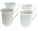 Mikasa Antique White Coffee Mugs, Set of 4