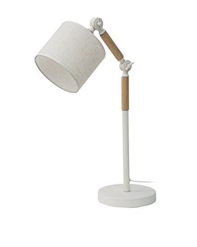 Glam Home Lampada Da Tavolo Bianco/Marrone
