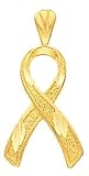 Charm - 14kt Gold Breast Cancer Pendant