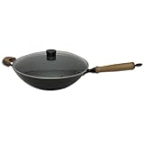 Joyce Chen Pro Chef 14-Inch Wok Set with Cherry Wood Handles