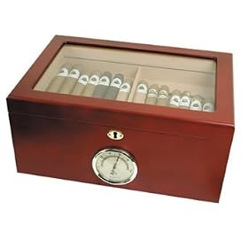 Ashton Savoy Glass Top Cigar Humidor Large