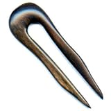 Baerreis  Shortie Hair Fork Pin Stick  Macassar Ebony  Plain And Simple Style  4OA  USA Crafted