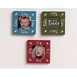 "Joy, Peace and Love" Magnetic Holiday Photo Frames- Set of 3