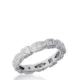 14K White Gold 0.24ct Diamond Wedding Band G-H Color and SI1 Clarity