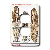 Londons Times Funny Panel Hollywood Cartoons - Tyra Banks - Light Switch Covers - 2 plug outlet cover